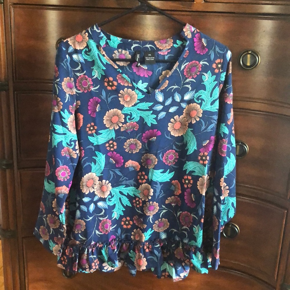 New Directions floral shirt